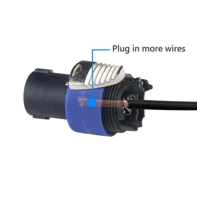 Speaker Plug Speakon Connector, Speaker Jacks and Connectors Nl4fx Speakon Cables, Nl4fc Male Female Converter Nl2fx Plug Speakers Powercon Twist Lock(4 set male and female) 4 Set