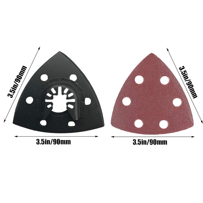 Pack of 101 delta sander sandpaper triangle sanders, Velcro sanding pads multi sander, sanding set sandpaper for Bosch Fein Oscillating Multi Tool Cutting Cutter Pad