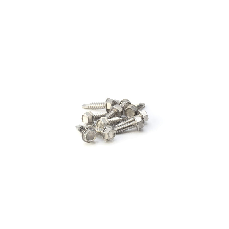 THE CIMPLE CO Hex Head Self-Tapping/Drilling Screw #14 Size, 1" Length - 410 Stainless Steel with Hex Washer Head - Mounting Screw for Metal, Drywall, Plastic - 1 in (25 mm), 100 PCS 1 Inch #14 Hex Head