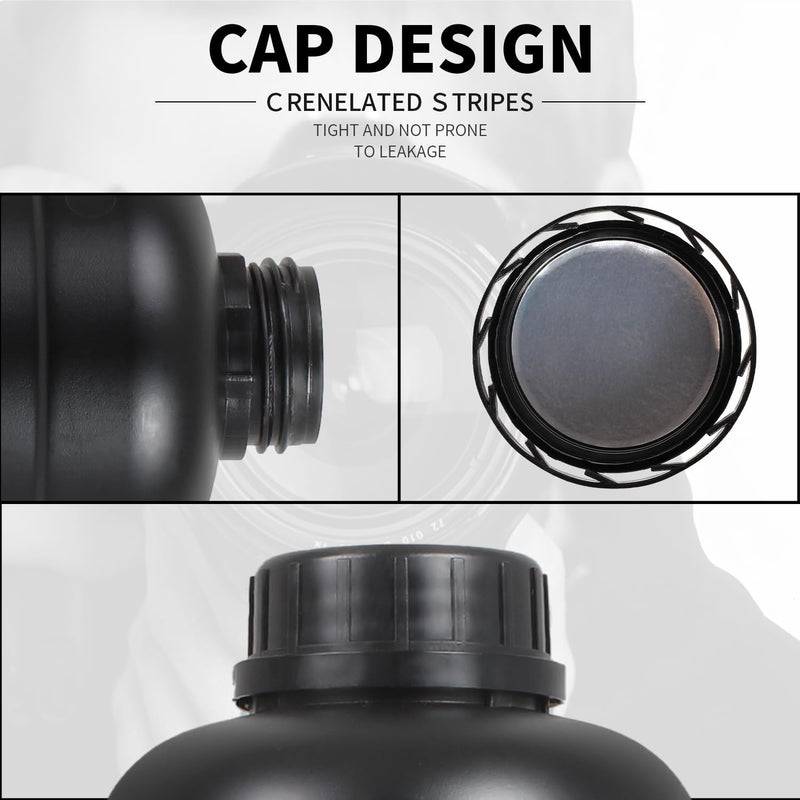 3X 1000ml Round Container Darkroom Chemical Storage Bottles Film Photo Developing Processing Equipment 1L
