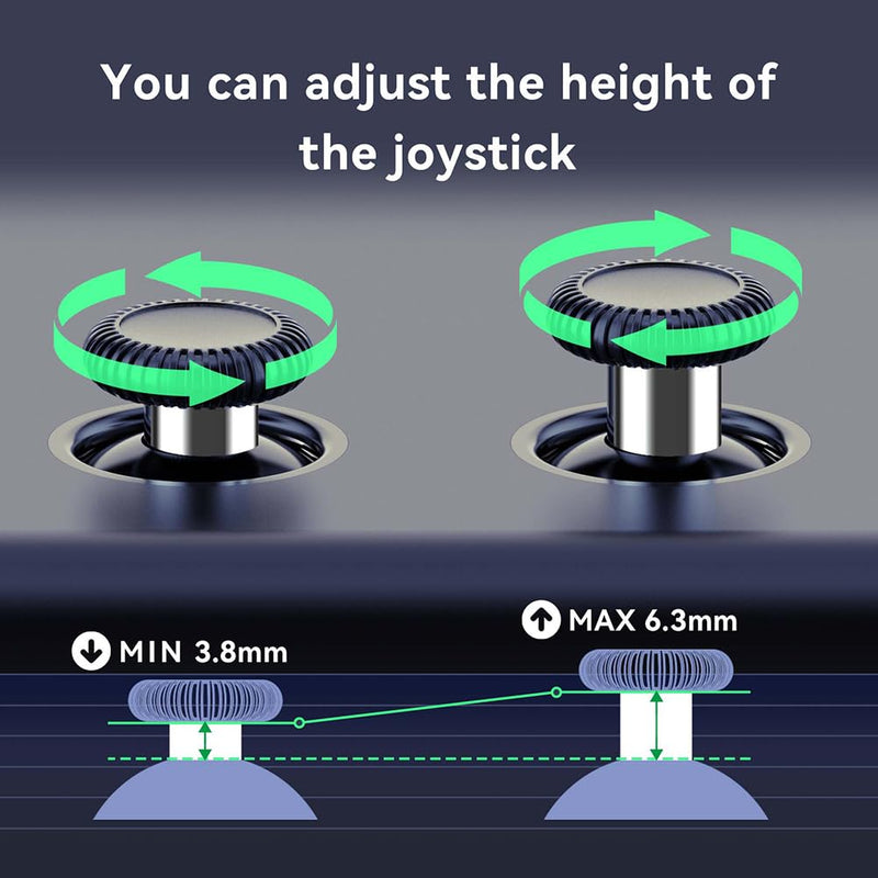 Mobile Game Controller for iPhone/Android with 4 Mapping Button/Joystick Can Adjust Height Phone Game Controller - PS Remote Play, Xbox Cloud, Steam Link, GeForce NOW (For iPhone&Android, White-3) For iPhone&Android