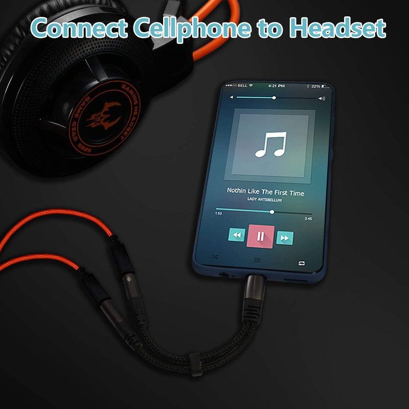 USB C Microphone Adapter, Type C External Stereo Sound Card USB-C Headphone Y Splitter with 3.5mm Jack Audio Mic TRS Adapter for Mac Book Pro, i-Pad Pro, i-Phone 16/15, Galaxy S24/ S23/ S22/ S21+