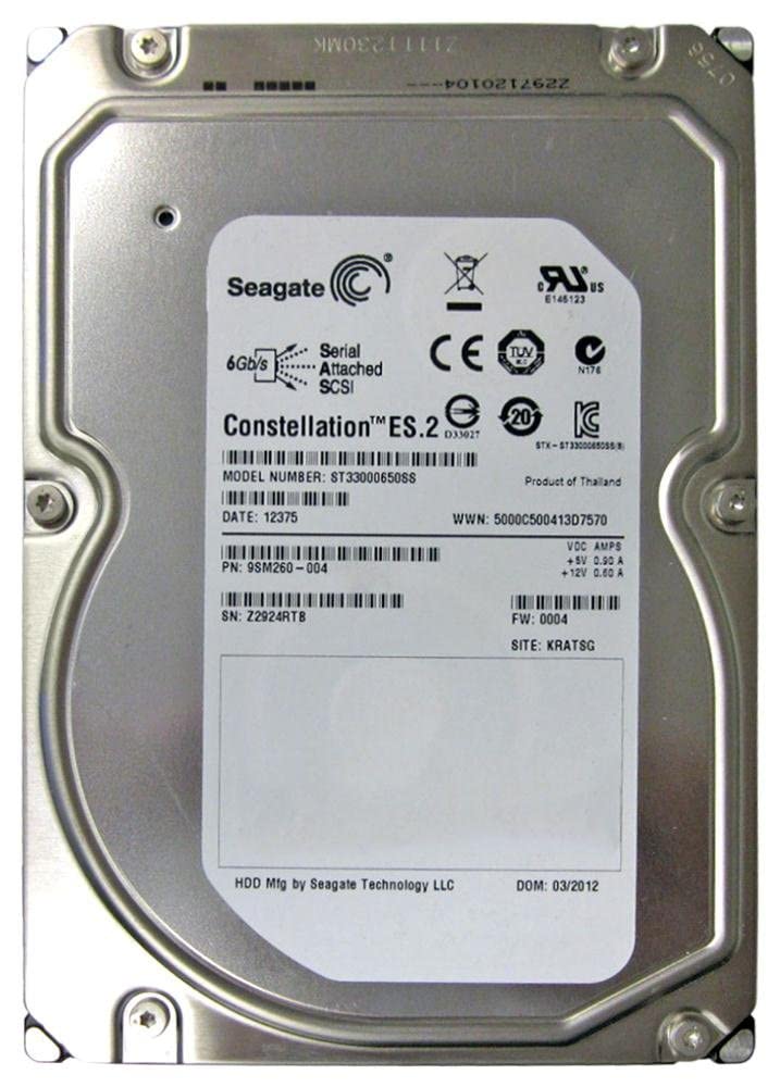 Seagate Constellation 3TB ES.2 ST33000650SS 3.5" Enterprise SAS Hard Drive