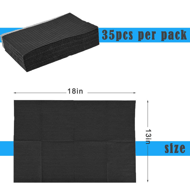 Black Dental Bibs, LEAYOKA 35 Pieces Disposable Tattoo Bibs Waterproof Tattoo Table Covers Clean Pad Patient Bibs Tattoo Covers Supplies Dental Dry... 2014A-35pcs