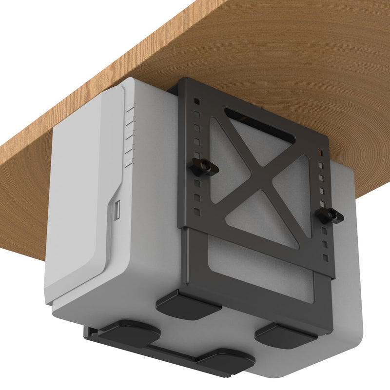 Monzlteck Adjustable Under Desk PC or NAS Mount Bracket Holder，Compatible with Desktop NAS(Network Attached Storage),CPU,UPS,Small Form Factor Desktop Tower.Xbox Series x,OptiPlex7000/7010