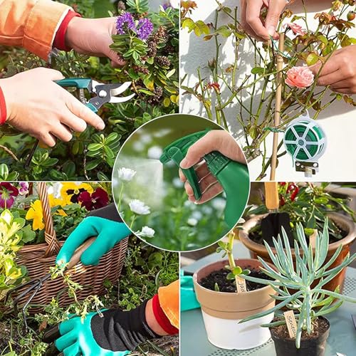 Garden Tool Set, 11 Pcs Gardening Hand Tools Heavy Duty Stainless Steel Garden Supplies with Repotting Mat for Planting Kit with Gift Box, Gardening Gifts for Women Men Mom