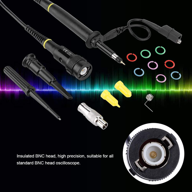 P4250 1 2KV 250MHz High Voltage Probe Oscilloscope Probe for BNC Head Foscilloscope, Probe Head 1: 100 BNC Test Lead Set