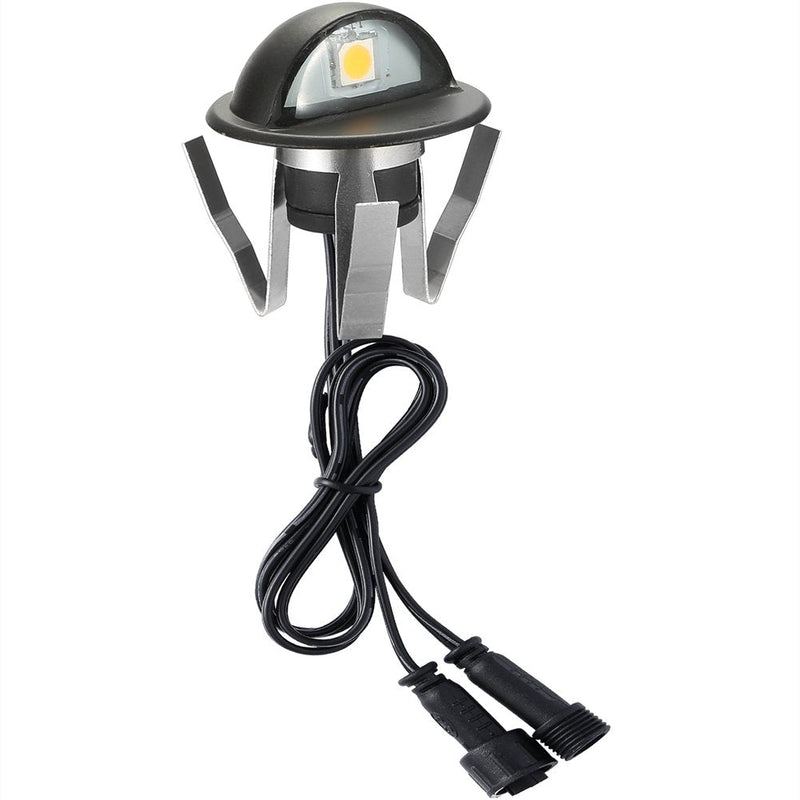 FVTLED Pack of 6 Warm White LED Deck Lights kit Φ1.38 Outdoor Garden Yard Decoration Lamp Recessed Pathway Step Warm White LED Lighting, Black 6pcs Warm White (Black)