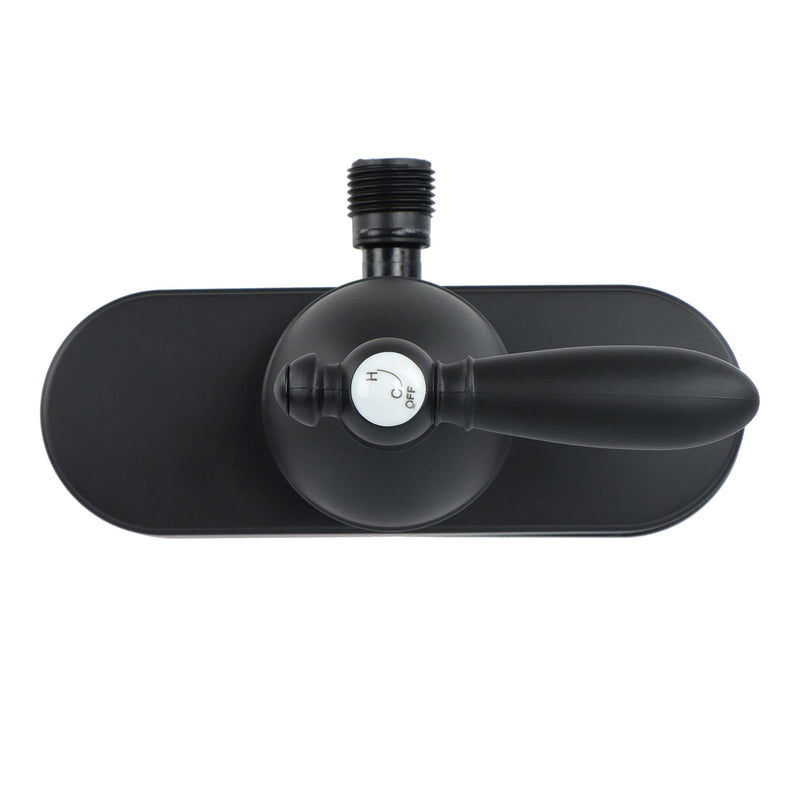 Empire Faucets Single Lever Shower Valve, 1pc - Matte Black RV Bathroom Faucet Valve, Non-Metallic with Vacuum Breaker Black Matte