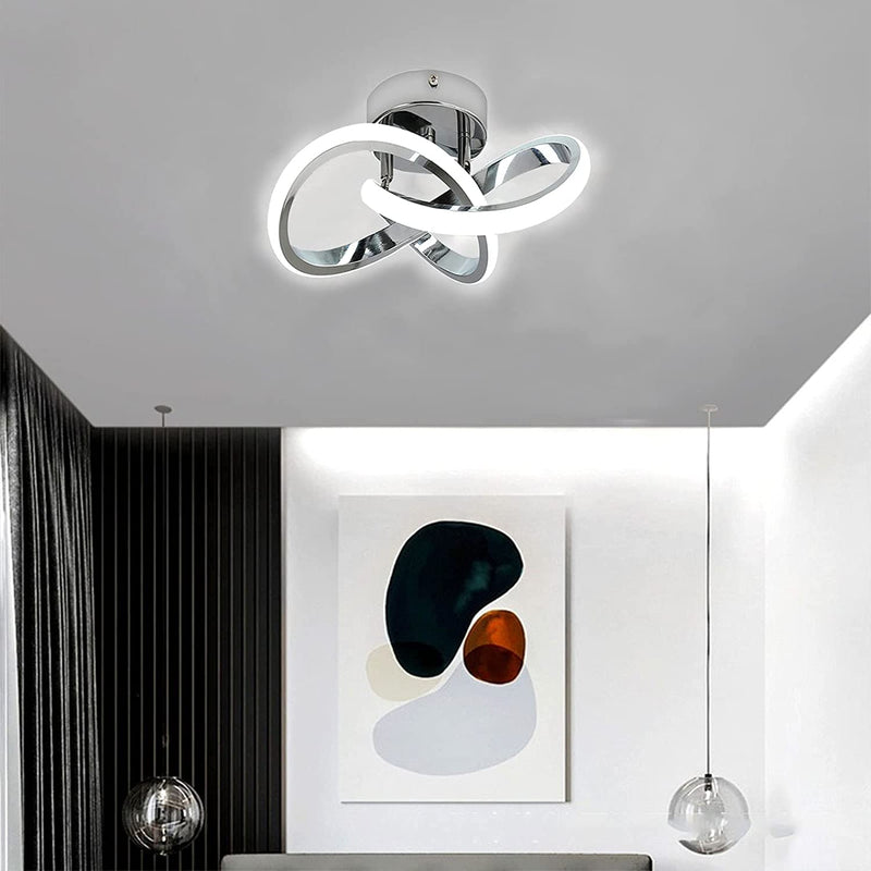 Motion Sensor LED Ceiling Light Indoor, 9.5 inch Closet Lights Motion Sensored with 22W 2000LM, Cool White 6000K modern LED Ceiling Light for Closet Stair Pantry Bathroom Hallway Shed Garage (Silver) Silver