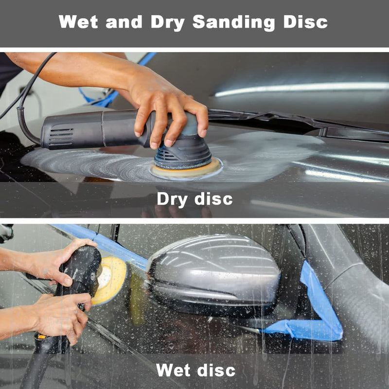 150mm sandpaper for polishing (grit 1000/1500/2000/3000/5000), 40 pieces 150mm sanding discs 6 inch sanding sheets for car paint work grit 1000/1500/2000/3000/5000