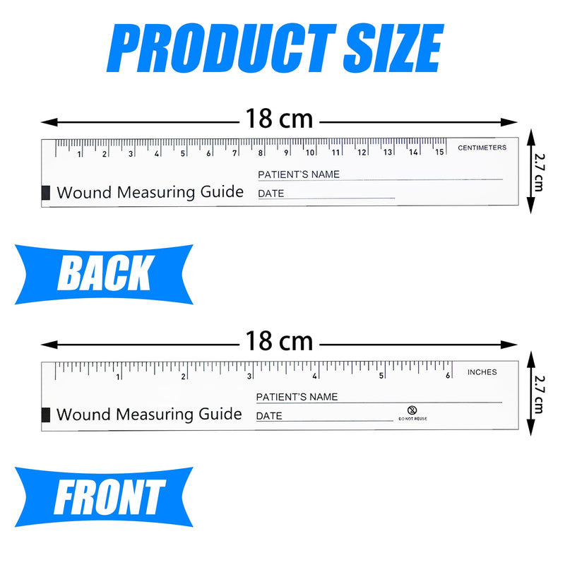 600 Pcs Wound Measuring Tape 6 Inch Wound Ruler Double Sided Disposable Paper Tape Measure Paper Guide Ruler Measurement Tools for Nurses 600