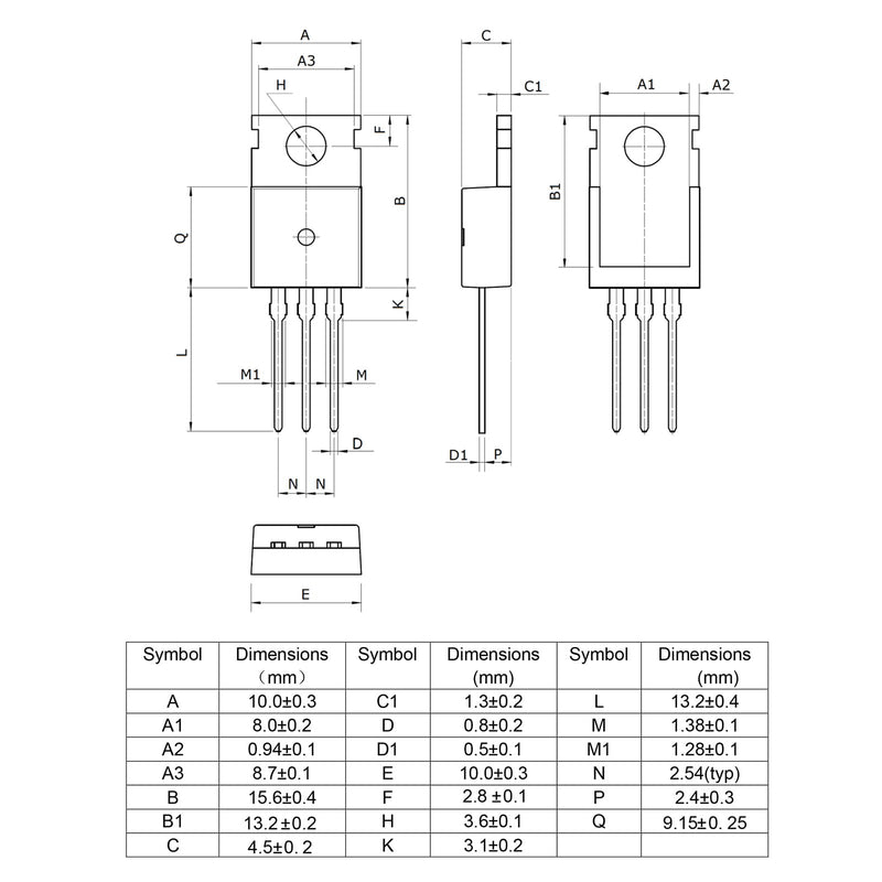 IRLZ44N IRLZ44 IRLZ44NPBF MOSFET Transistors 47A 55V IRLZ44NPBF N-Channel Rectifier Mosfets 47 Amp 55 Volt TO-220 Pack of 10 IRLZ44N