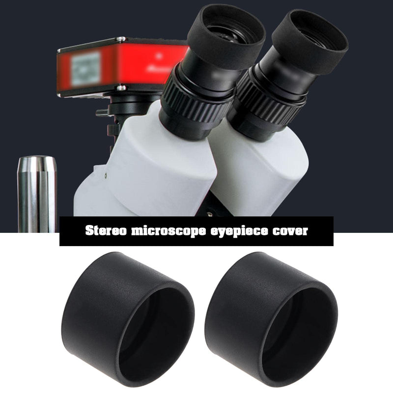 eMagTech Pack of 4 Eyepiece Covers for 32-36mm Stereo Microscope Eyepieces Soft Rubber Eye Protectors Eyecup (2x Oblique Angle and 2x Flat Angle) Black