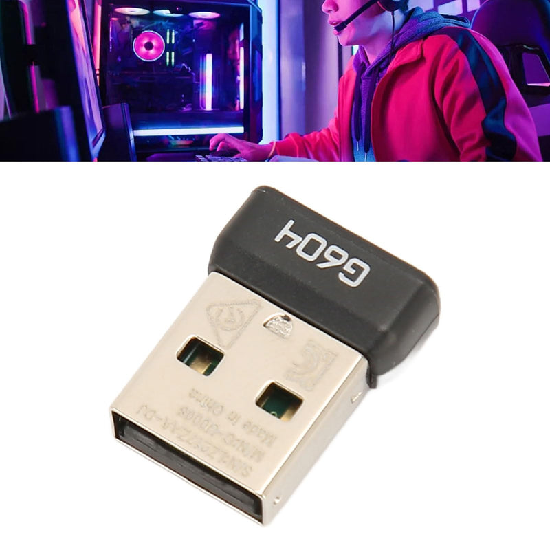 ASHATA USB Dongle Mouse Receiver Adapter for G604, 2.4G Receiver for Mouse, Stable Portable ABS Mouse Adapter for G604 Mouse