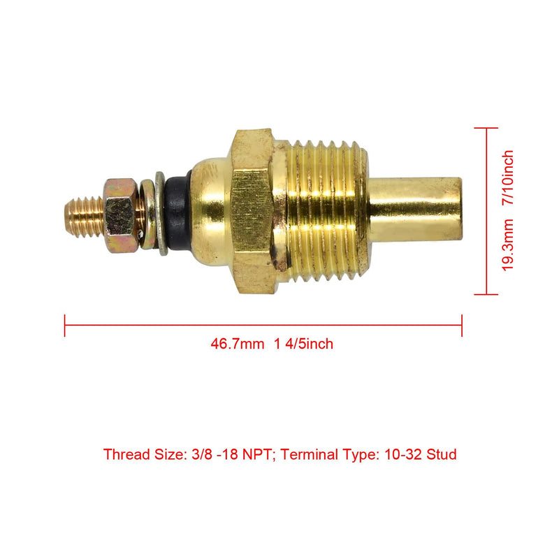 Engine Water Temperature Gauge Sender Compatible with Volvo Penta Mercruiser Sierra OMC Engine, Water Temperature Sensor Compatible with Volvo 3853787 Mercruiser 806490T Sierra 18-5897 3/8-18 NPT