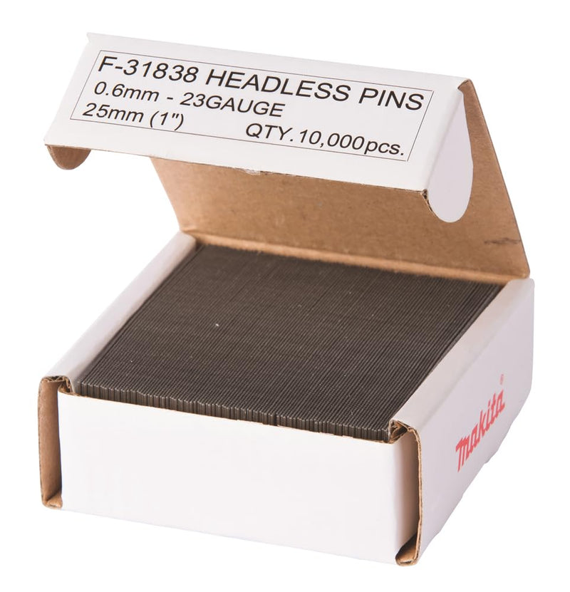 Makita F-31838 Makita F-31838 25mm 23g Headless Pins (Box of 10 000) 1 Silver 547yds/12lb(5.44kg)0.25mm