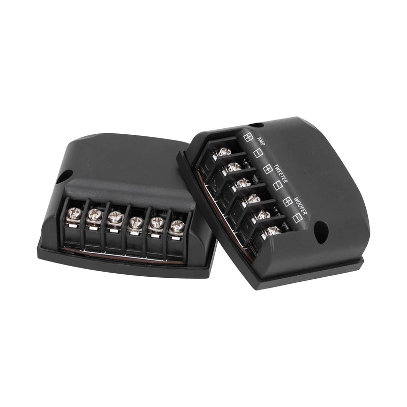 Audio Crossover Speaker Frequency Divider,Universal 2 Way Speaker Frequency Divider High Frequency Capacitors 2pcs Black for Car