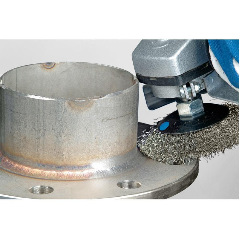 PFERD Tools 43316023 Taper Brush Untwisted KBU | Diameter 115 x 10 mm M14 Stainless Steel Wire Diameter 0.35 | 43316023 - for Angle Grinders Taper brush with thread M14 Ø 115 Unbraided; trimming material stainless steel 0.35 mm