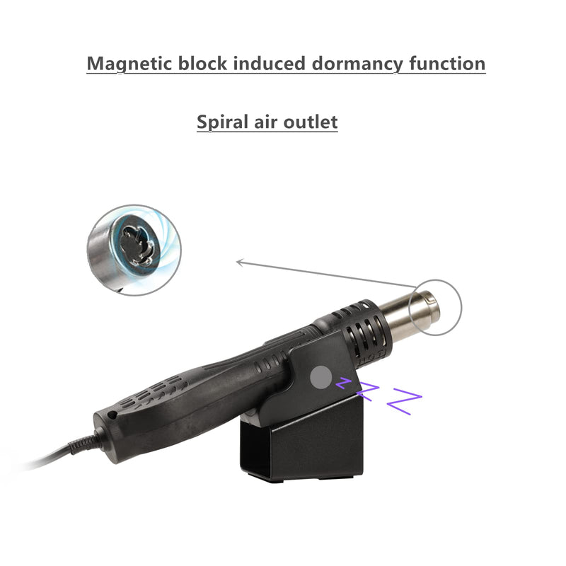 8858+ 110V 680W SMD Hot Air Gun Hot Air Welder Rework Station Soldering Station 3 Nozzles Mobile Phone Repair Tool