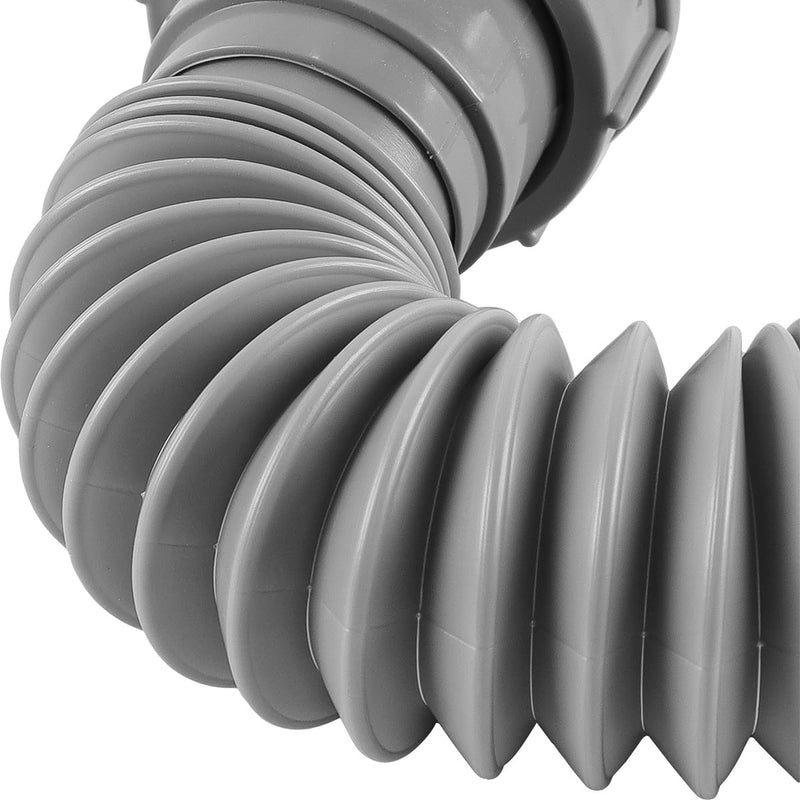 Flat 1.5 Inch P-Angle, Flexible Tub Shower Drain Grey Stand Up Tub Drain Set Ultra Thin Drain System for Bathroom Shower Trays (41.9 x 8.1 x 7.3 cm)
