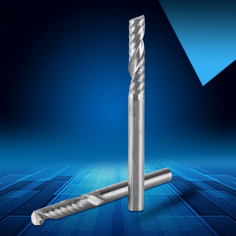 End Mill, 5PCS 1/8 Inch Shank 3.175mm x 12mm Carbide Flat End Mill CNC Milling Cutter Flute for Wood Aluminum Steel Titanium