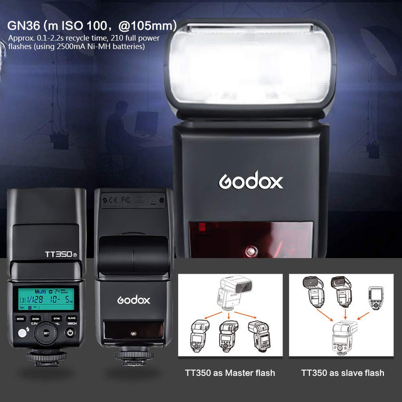GODOX TT350S TTL Camera Flash GN36 1/8000s HSS Mini Flash Speedlight for Sony Mirrorless Cameras