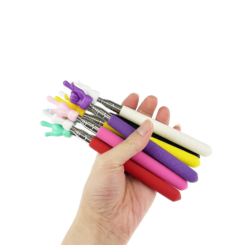 16 Pieces Telescopic Teacher Pointer Finger Pointer Stick for Teachers Coach Presenter, Extends to 21.7 Inches (8 Colors) 8 Colors
