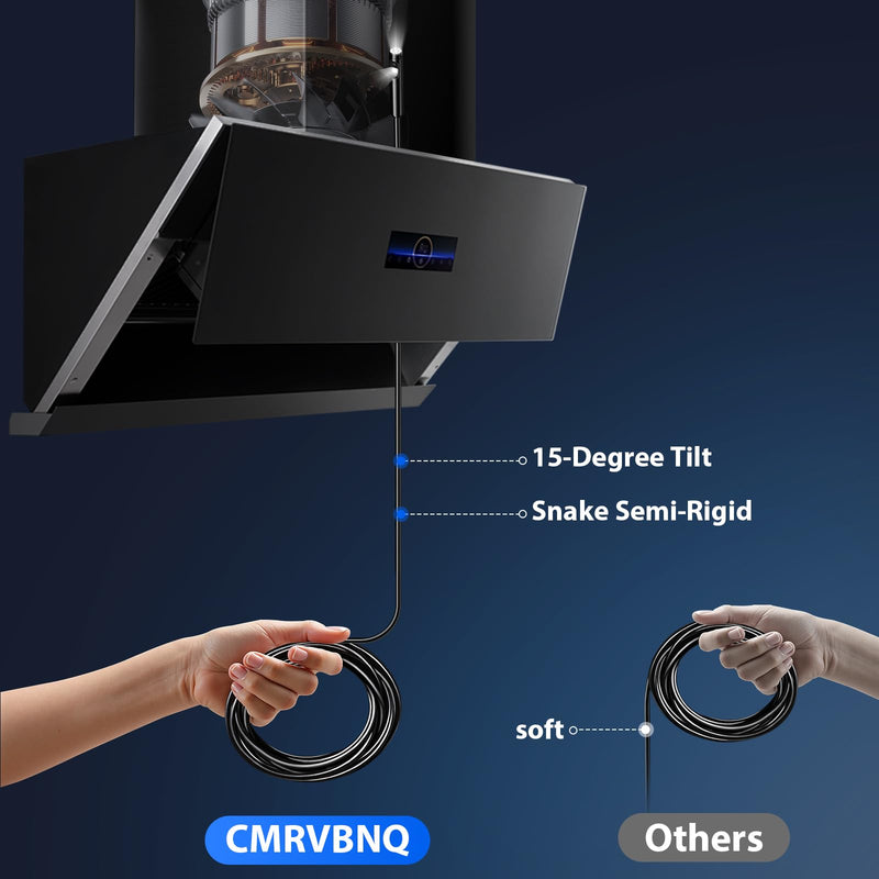 Endoscope Camera with Light, Dual-Lens 1920P HD Borescope Tools with 8+1 Adjustable LED Lights, 32.8FT Semi-Rigid Snake Cord IP67 Waterproof Inspection Camera for iPhone, iPad, iOS and Android Phone Dual Lens