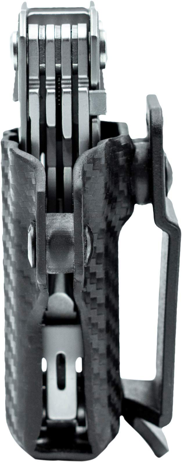 Clip & Carry Kydex Multitool Sheath for the Gerber Suspension - Made in USA - EDC Multi Tool Sheath Holder Holster Cover - Carbon Fiber Black