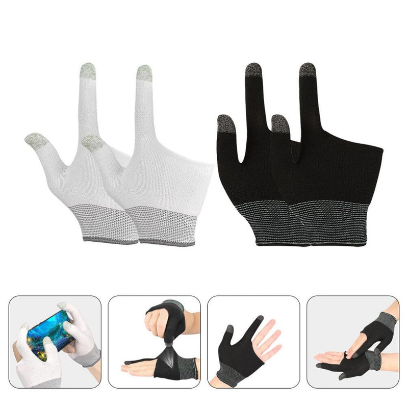 Toddmomy 2 Pairs of Touchscreen Finger Gloves Gaming Finger Sleeves Gaming Finger Gloves Comfort Game Gloves for Mobile Gaming