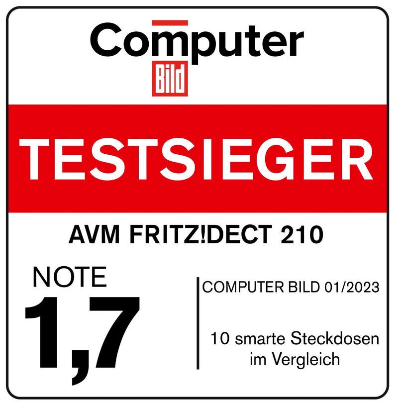 AVM FRITZ!DECT 210 (intelligent socket for smart home, controllable to save energy, with splash protection (IP 44) for outdoor use) Single