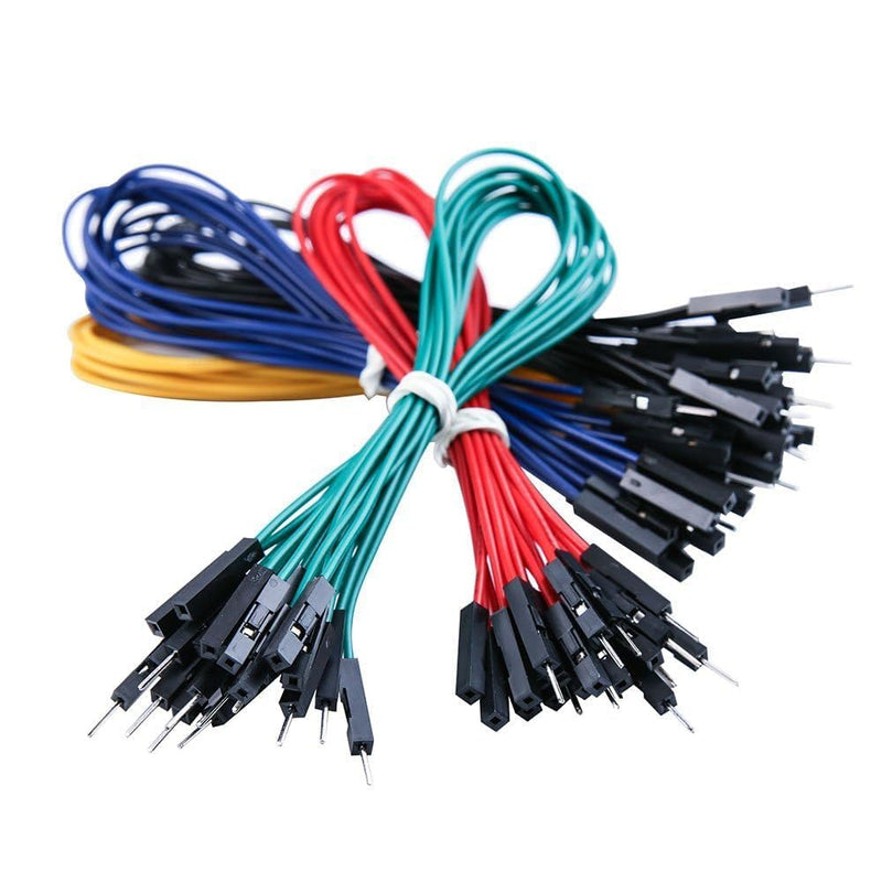 ELEGOO 50x Jumper Cable Male-Female 200 mm + 170P Breadboard | Jumper Wire Breadboard Cable Male Female Set for DIY & Electronics Projects