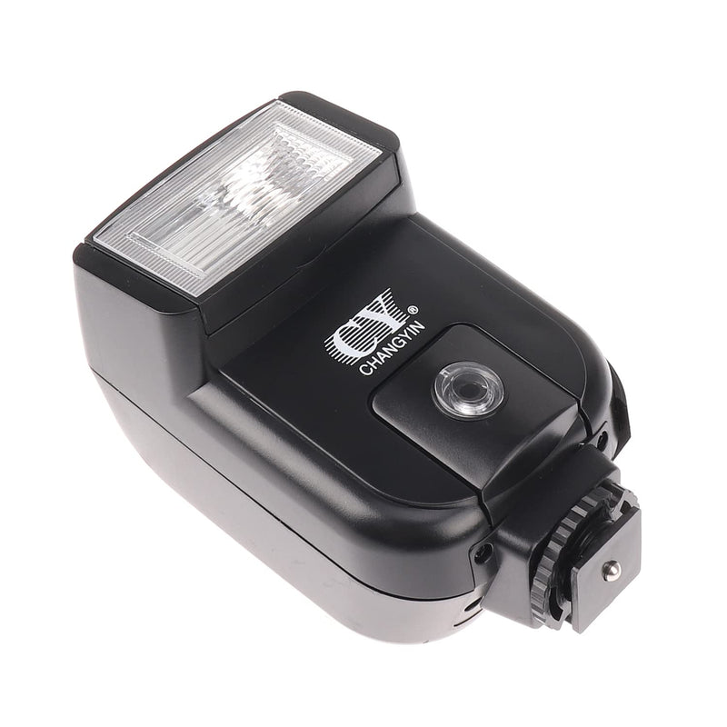 Hersmay CY-20 Universal Camera Speedlight Flash Hot Shoe Mount On-Camera Electronic Speedlight with Sync Port for Nikon/Canon/Panasonic/Olympus/Pentax Alpha Digital DSLR Camera Flash Light