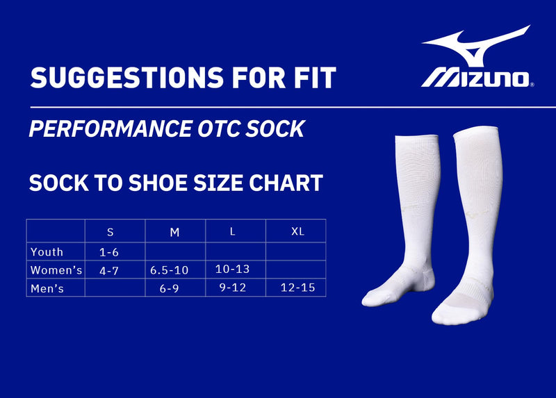 Mizuno Performance OTC Socks | Padded Athletic Socks | Charcoal | Unisex Large