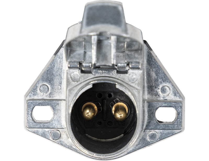 Buyers Products 2-Way Die-Cast Zinc Trailer Connector -Truck Side - Horizontal Pin Arrangement (TC1002) Receptacle - Horizontal