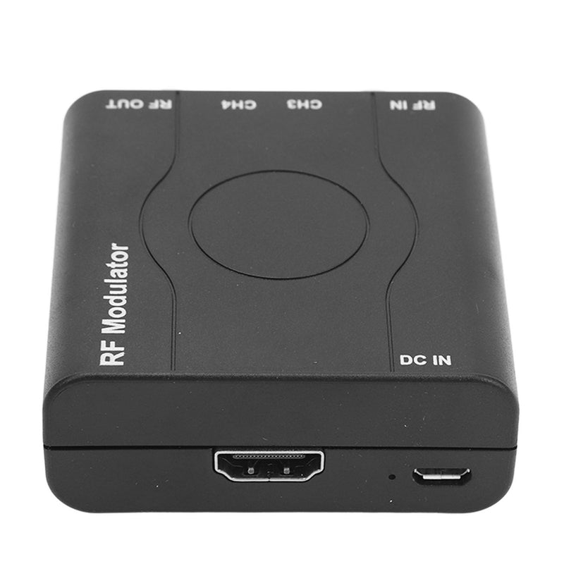 RF ModulatorCoaxial Adapter UHF Demodulator Composite Converter with Antenna (ANT) in Out Channel Switch, Supports NTSC Format