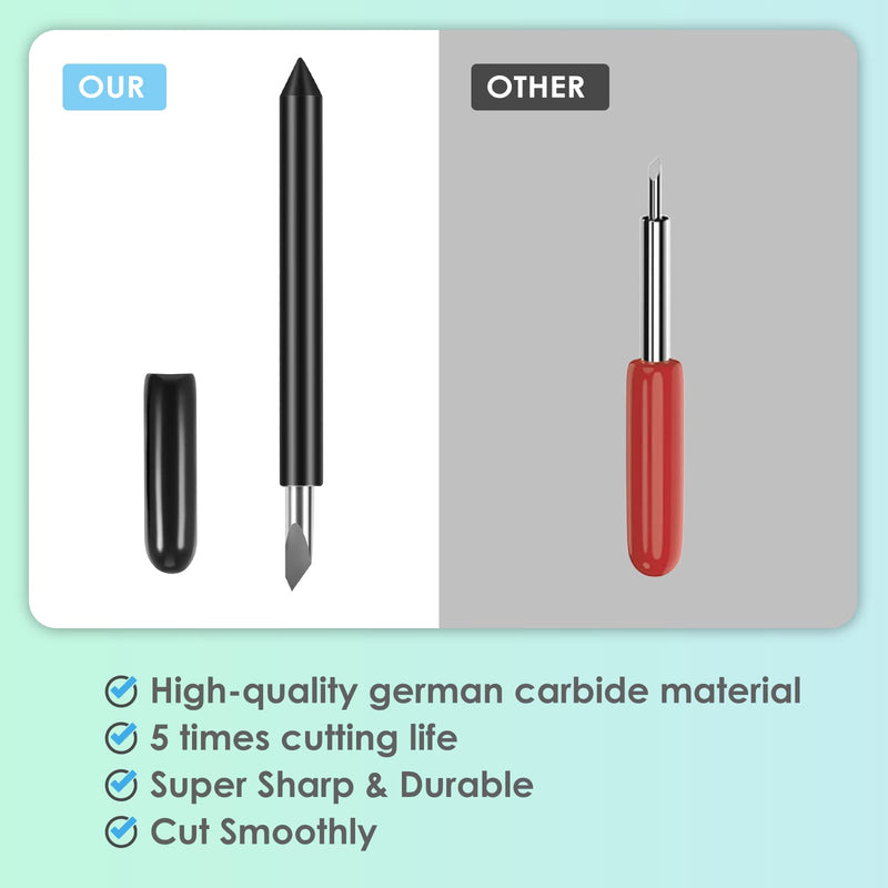 10PCS Deep Point Cutting Blades Compatible with Maker/Maker 3/Explore Air/Air 2/Explore Air 3 Cutting Machines Replacement Blades for Glitter Vinyl, Cardstock, Faux Leather, Adhesive Foil, Vellum Deep Cut Blades