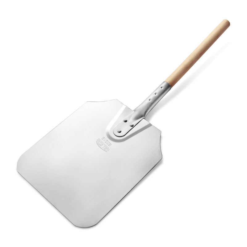 New Star Foodservice 50219 Aluminum Pizza Peel, Wooden Handle, 9 x 11 inch Blade, 26 inch overall 9" x 11" x 26"