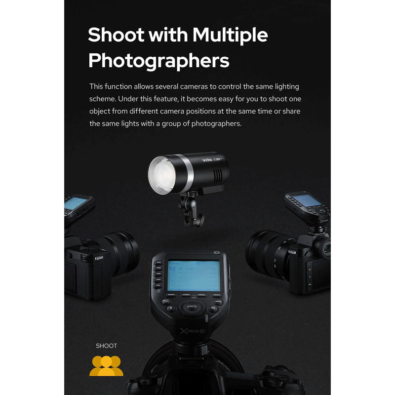 Godox XProII Fuji XProII-F XProIIF TTL 2.4G Wireless Flash Trigger for Fujifilm Cameras, HSS 1/8000s, Godox APP Control, New Hotshoe Locking, Modeling Light, Zoom Setting Control (Xpro-F Version 2)