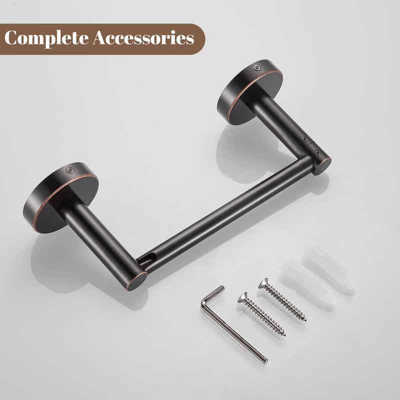 Bronze Toilet Paper Holder Towel Ring,Oil Rubbed Bathroom Hardware Set,Hand Towel Holder Wall Mount Tissue Roll Holder with Double Post Bath Accessories SUS304 Stainless Steel 2pc Oil Rubbed Bronze 2 Pieces