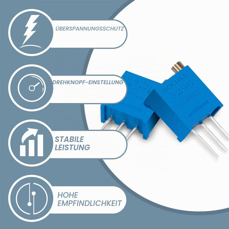 Pack of 20 10K Ohm Multiturn Trimmer Potentiometer Blue Adjustable Variable Resistance
