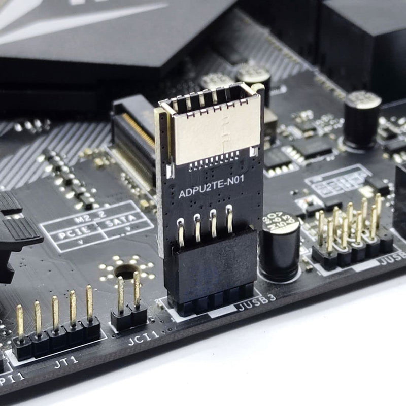 chenyang USB 2.0 9Pin Male to USB 3.1 Type E Key-A Female Front Panel Socket to 9Pin Mainboard Header Extension Adapter 1 to 1