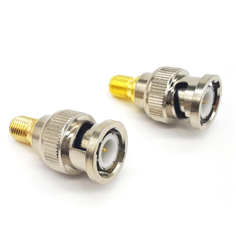 2PCS SMA BNC Adapter, BNC to SMA Coax Connector, SMA Female to BNC Male Antenna Connector, SMA to BNC Coax Cable Adapter for HAM Radio, SDR, CB Radios