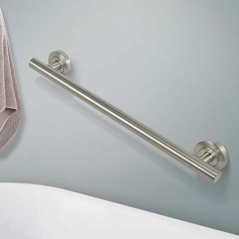 Lava Odoro Shower Grab Bar, Modern Stainless Steel Handicap Grab Bar for Bathtubs and Showers, Shower Safety Bar for Seniors Disabled, ADA-Compliant (Brushed Nickel, 18 Inch) Brushed Nickel