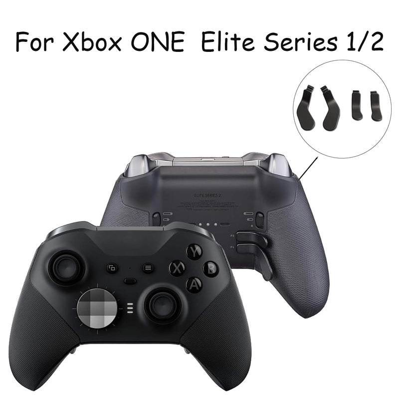 Anglepingping 4 PCS Elite Controller Paddles for Xbox One Elite Controller Series 2 Model 1797/1698,Stainless Steel Replacement Parts for Xbox Elite Controller Series 2 Core(Black) black