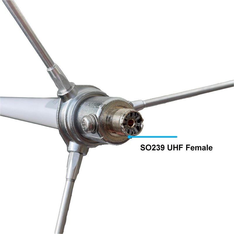 GR100 GMRS Base Antenna, 462-467MHz, High Gain 7.5 dBi Fiberglass GMRS Base Station Antenna for GMRS Repeater, GMRS Mobile Radio Antenna with PL259 Connector