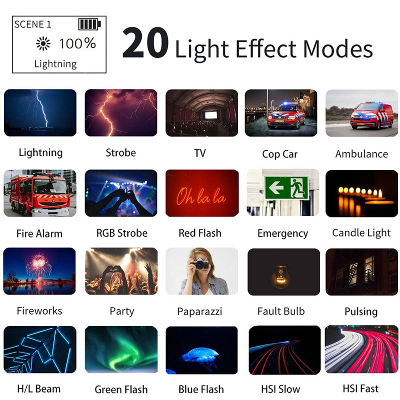 2PACK W200 Handheld RGB Light Wand Video LED Lighting Handheld Light Photography Light Vlog w Magnetic CRI95+ 2500K-9000K Built-in Battery 3000mAh Compatible with Vlogging YouTube Living 2PACK