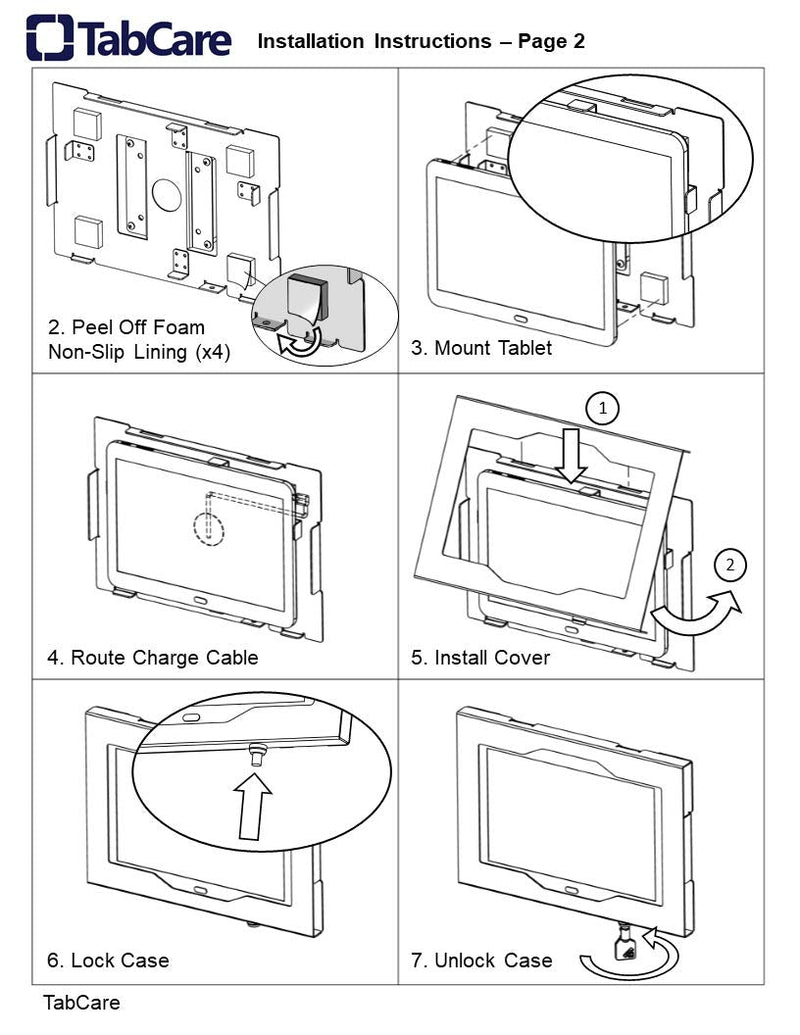 TABcare Locking Anti-Theft Security Metal Case for Microsoft Surface Go 1/2/3/4 Tablet Supports VESA, Wall Mount (Surface GO, Black)