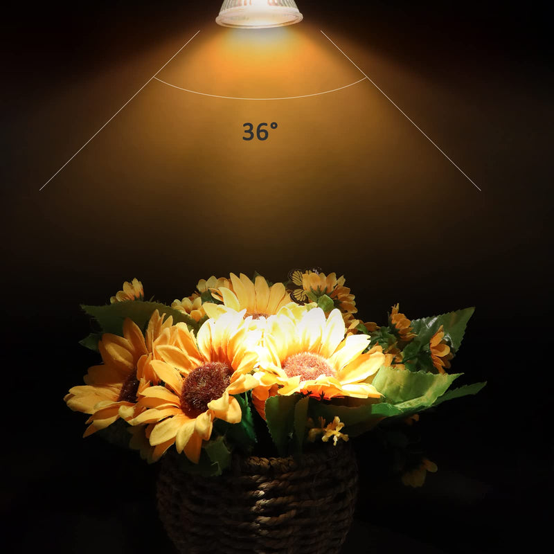 Caldarax Pack of 8 MR16 GU5.3 20W 12V Halogen Spotlights, Dimmable 2700K Warm White, 210LM, Halogen Reflector Light Bulb, GU5.3 Bi-Pin Base Spotlight 36° Beam Angle Mr16 Gu5.3 12v 20w